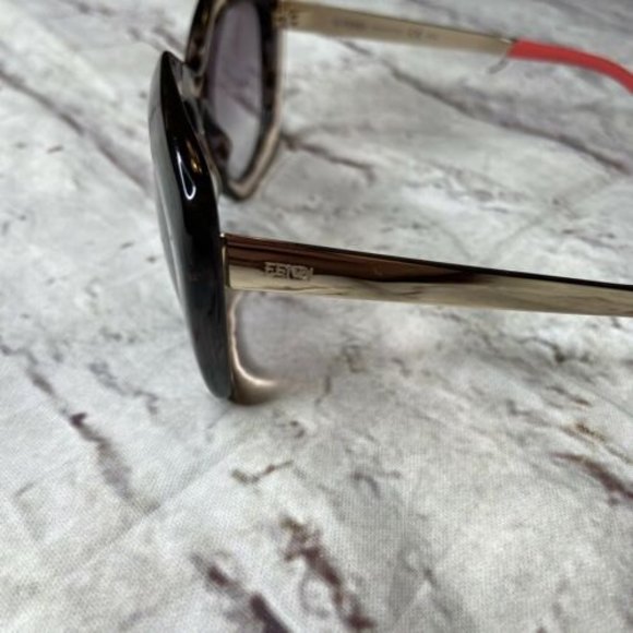Fendi Sunglasses Butterfly Pilot Red Tortoise main image 4